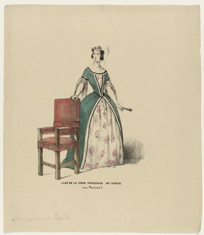 Paní francouzského dvora 16. století. pod Francois I (titul na předmětu) od Elias Spanier