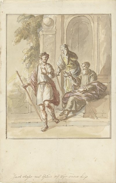 Jacob prchá ze svého rodičovského domu od Elias van Nijmegen