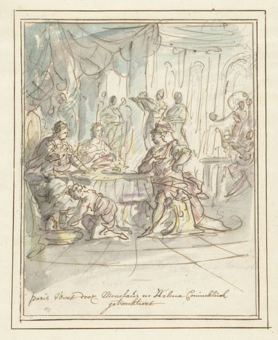Paříž vítá Menelaus a Helena od Elias van Nijmegen