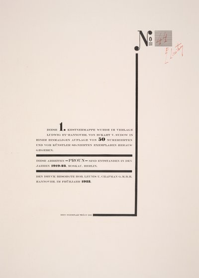 Titulní strana od Eliezer Markowich Lissitzky