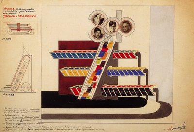 Pohyblivý stojan pro knihkupectví Okno nakladatelství Země a továrna od Eliezer Markowich Lissitzky