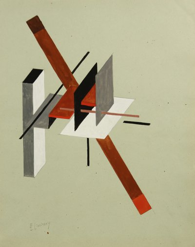 Proun, asi 1923 od Eliezer Markowich Lissitzky