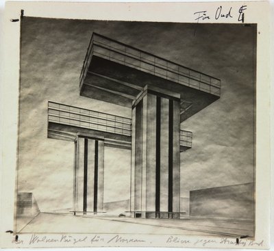 Mrakodrap Wolkenbügel na Strastnoy Boulevard v Moskvě, 1925 od Eliezer Markowich Lissitzky