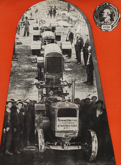 Stalingradský traktorový závod. Ilustrace z SSSR buduje socialismus, 1933. od Eliezer Markowich Lissitzky