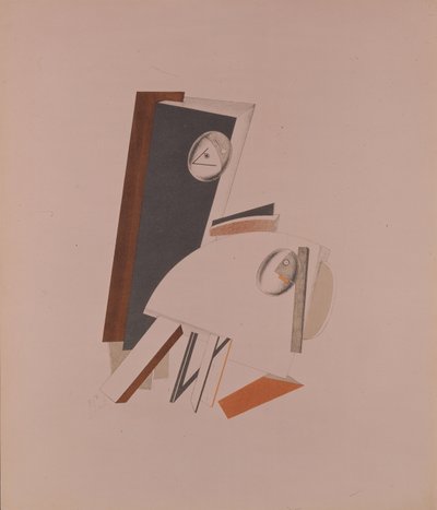 Zbabělci. Figurka k opeře Vítězství nad sluncem A. Kruchenycha, 1920-1921 od Eliezer Markowich Lissitzky