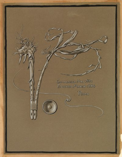 (Ilustrace k Rubáiyát Omara Khayyáma) Podpis autora od Elihu Vedder