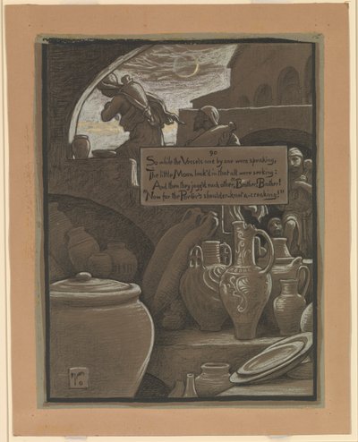 (Ilustrace k filmu Rubáiyát Omara Khayyáma) Konec Ramazánu od Elihu Vedder