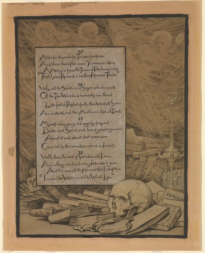 (Ilustrace k filmu Rubáiyát Omara Chajjáma) Teologie od Elihu Vedder