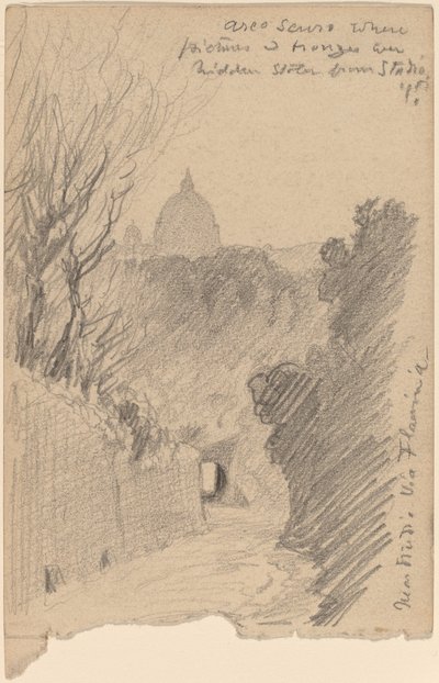 Arco Oscuro - Přes Via Flaminia od Elihu Vedder