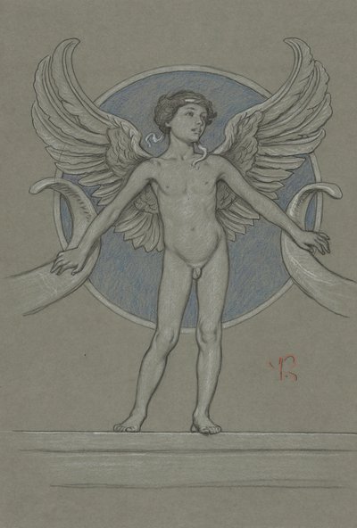 Chlapec s křídly + Roh hojnosti od Elihu Vedder