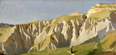 Útesy Volterra (olej na desce) od Elihu Vedder