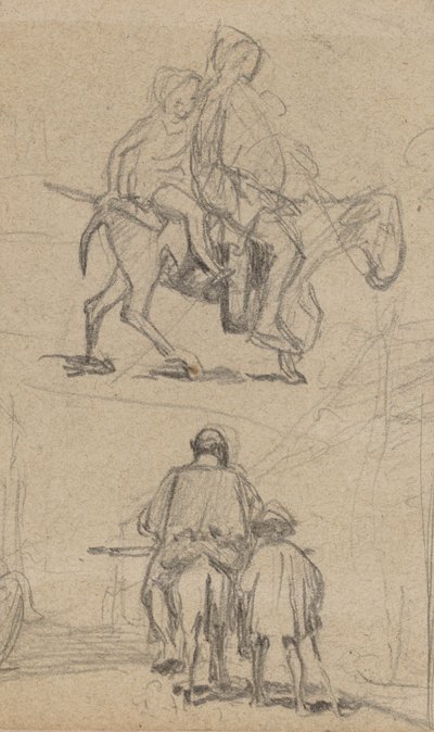 Otec, syn a osel, c. 1859. od Elihu Vedder