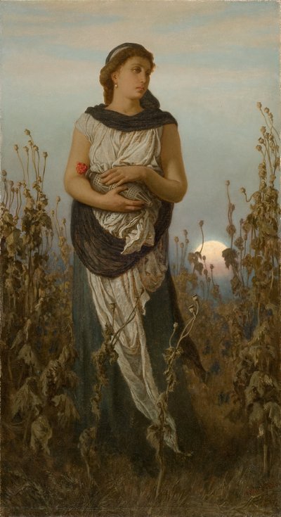 Memory (Dívka s mákem), 1877 od Elihu Vedder