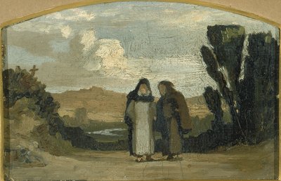Mniši na Appian Way, ca. 1865. od Elihu Vedder