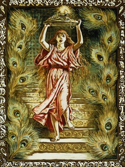 Prang design na Vánoce, od Elihu Vedder
