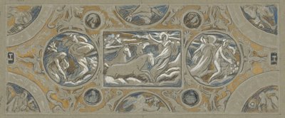 Předběžná studie pro strop Huntington House, z 60 studií pro strop Huntington (1926,80) od Elihu Vedder