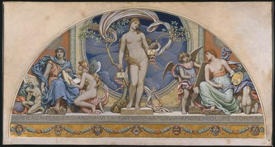 Řím, představitel umění: návrh dekorace v Bowdoin College, 1894 od Elihu Vedder