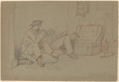 Studenti v Latinské čtvrti, Paříž, c. 1858. od Elihu Vedder