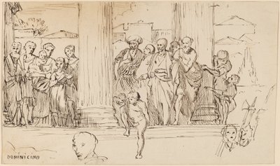 Studium po Domenichinovi od Elihu Vedder