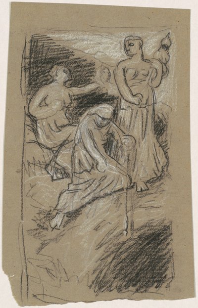 Studie pro osudy shromažďující se ve hvězdách, 1884-1887. od Elihu Vedder