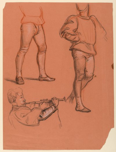 Studie na "Svatební průvod" od Elihu Vedder