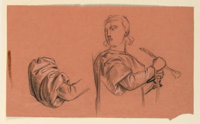 Studie na "Svatební průvod" od Elihu Vedder