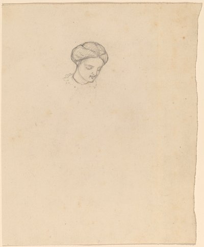 Studie dívčí hlavy, c. 1858. od Elihu Vedder