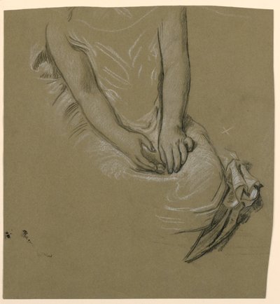 Studie ženského modelu od Elihu Vedder