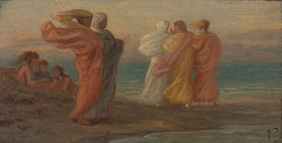 Hudební večírek, asi 1875 (olej na desce) od Elihu Vedder