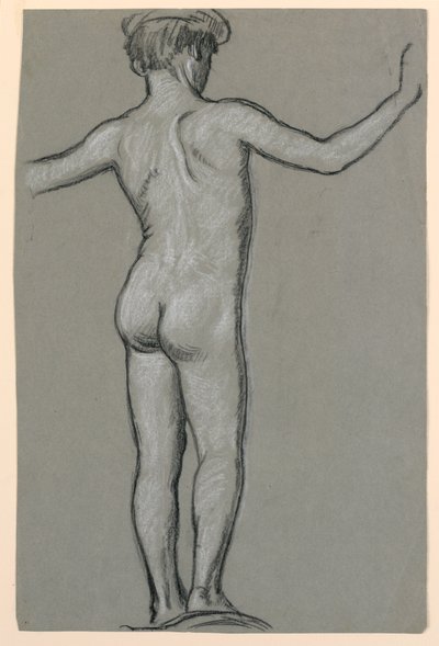 figurální studie pro návrh fontány od Elihu Vedder