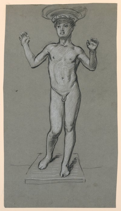 figurální studie pro návrh fontány od Elihu Vedder