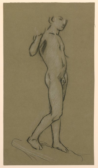 figurální studie pro návrh fontány od Elihu Vedder