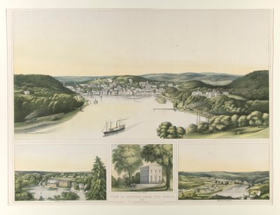 Pohled na Norwich, od jihu. 1853 (spoj.) od Elijah C. Kellogg