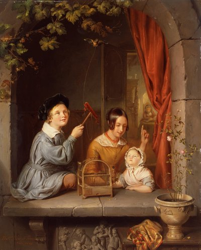 Hra s domácím ptákem od Elisabeth Alida Haanen