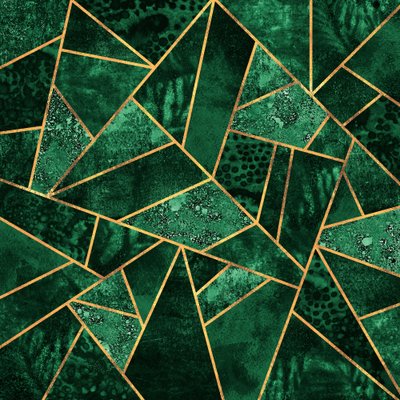 Smaragdově zlatá geometrie od Elisabeth Fredriksson