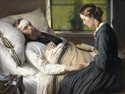Zraněný dánský voják od Elisabeth Jerichau-Baumann