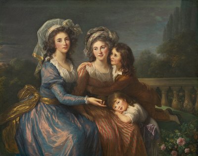Markýza de Pezay a markýza de Rougé se syny Alexisem a Adrienem od Élisabeth Louise Vigée Le Brun