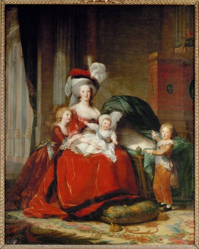 Královna Marie Antoinetta a její děti od Elisabeth Louise Vigee-Lebrun