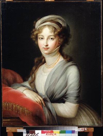 Portrét císařovny Alžběty Alexejevny, princezny Louise Bádenské (nebo Badenské) (1779-1826) (Portrét císařovny Alžběty Alexejevny, princezny Louise Bádenské). Obraz Marie Louise Elisabeth Vigee Lebrun (1755-1842). Olej na plátně, 80 x 64,6 cm od Elisabeth Louise Vigee-Lebrun