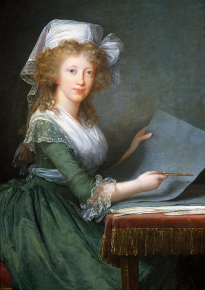 Portrét Marie Louise ze dvou Sicílií (nebo Bourbon-Sicily nebo Bourbon Sicily) (1773-1802), manželka Ferdinanda III., velkovévody toskánského Malba Marie Elisabeth Louise Vigee Le brun (nebo Vigee-Lebrun nebo Vigee Lebrun) ( 1755-1842) Detail 1790 Museo e od Elisabeth Louise Vigee Lebrun