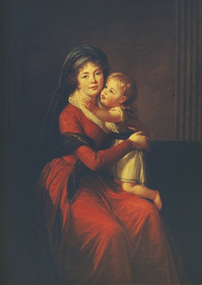 Portrét princezny Alexandry Golitsyny se svým synem Pyotrem, 1794 od Elisabeth Louise Vigee-Lebrun