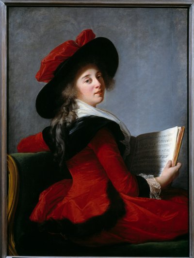 Portrét baronky z Crussol. Obraz Marie Elisabeth Louise Vigee Le brun (nebo Vigee-Lebrun nebo Vigee Lebrun) (1755-1842) od Elisabeth Louise Vigee Lebrun