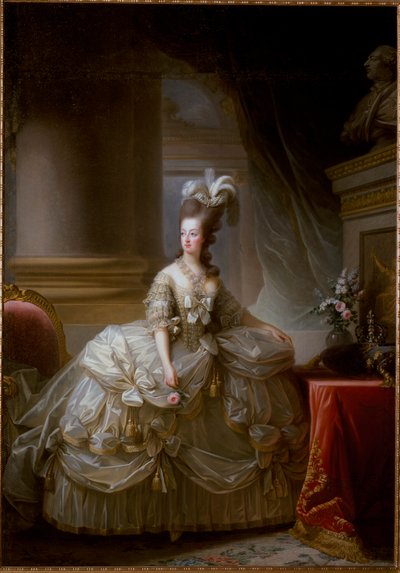 Portrét francouzské královny Marie Antoinetty od Elisabeth Louise Vigee-Lebrun