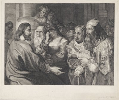 Kristus a žena přistižená při cizoložství od Elisabeth Marie Simons