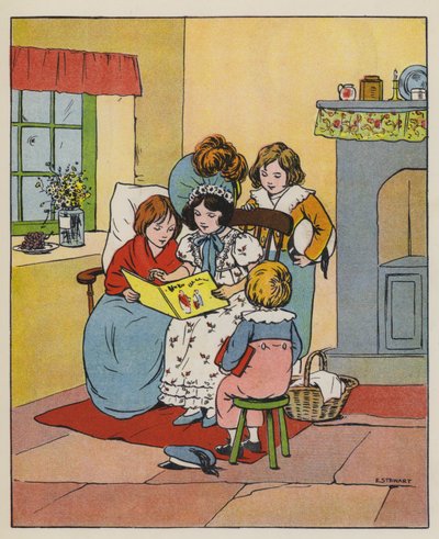 Neděle, šťastný čas (barevné lito) od Elise H. Stewart