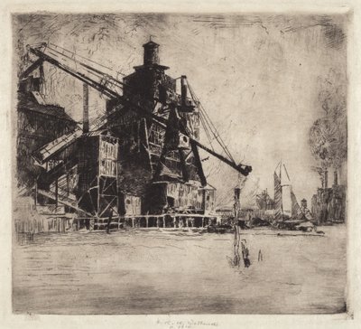 Otto Coke a Coal Kladkostroj od Elisha Kent Kane Wetherill