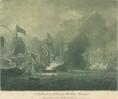 Přepravní scéna ze sbírky Johna Hadleyho od Elisha Kirkall after Willem van de Velde the Younger