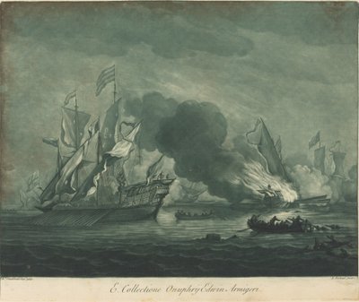 Přepravní scéna ze sbírky Onuphrije Edwina od Elisha Kirkall after Willem van de Velde the Elder