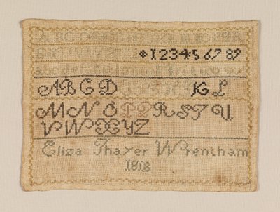 Sampler od Eliza Thayer Wrentham