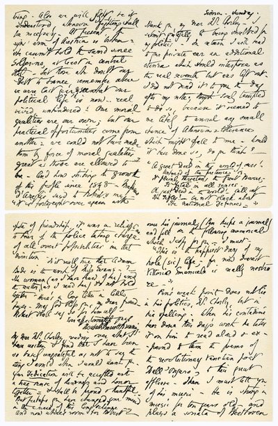 Dopis od Elizabeth Barrett Browning Henry F Chorley, 1859. od Elizabeth Barrett